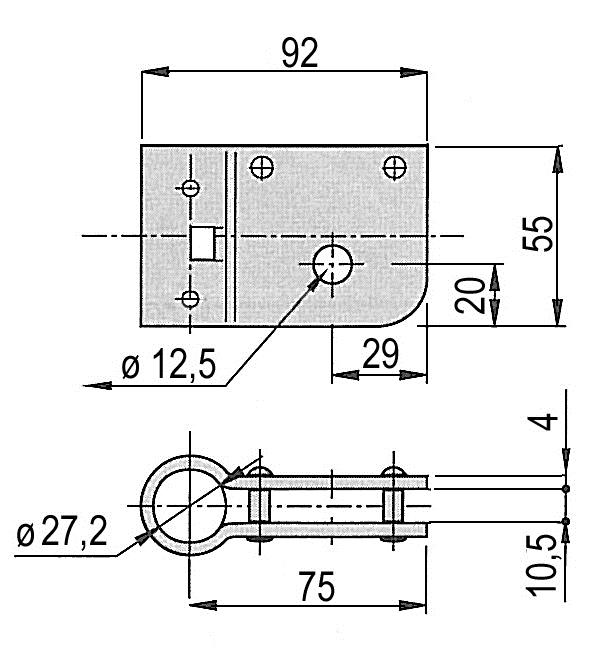 ZAMKNIĘCIA ZEWNĘTRZNE ø 27 mm 10.03.05.0 1011 272.050 Obejma rurki ø 27 stal nierdzewna 1012 272.050 Obejma rurki ø 27 stal ocynk 0,37 1011 228.