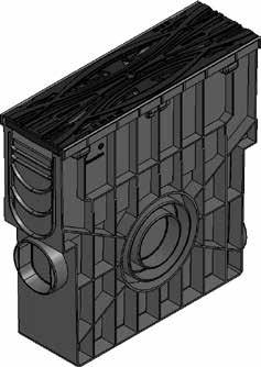B 125 studzienka z osadnikiem z tworzywa, z rusztem kratowym MW 30/10, kl. B 125 studzienka z rusztem FIBRETEC poliamidowym, szczelinowym 9, czarnym, kl.