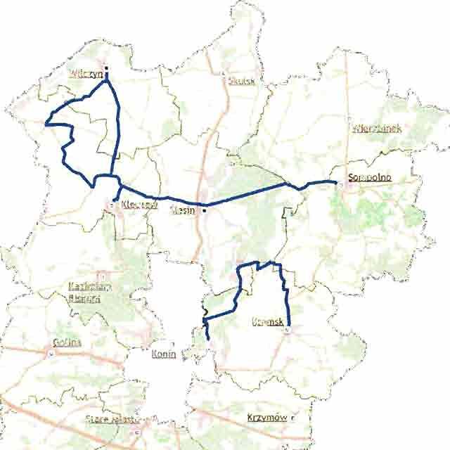 konińskit-w[q 11 Siedziby gmin 5 0! Mapa 3.