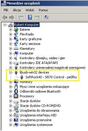 Dodatkowo po podłączeniu modułu do portu USB w menadżerze urządzeń pojawi się dodatkowe urządzenie: