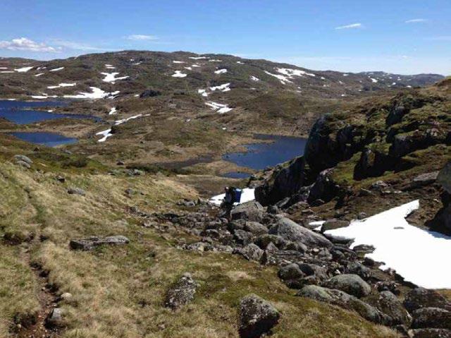 Setesdalsheiene, górzystym obszarze południowo-zachodniej Norwegii, by spróbować szczęścia w łowieniu ryb.