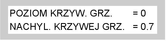 Dalsze nastawy Korekty sposobu pracy obiegów grzewczych (ciąg dalszy) 6.? po naciśnięciu wyświetlone zostają możliwości nastawy nachylenia i poziomu krzywej grzewczej. 7.