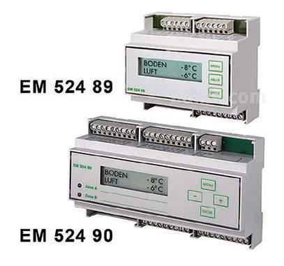 SYSTEMY PRZECIWOBLODZENIOWE I UTRZYMANIA TEMPERATUR STEROWANIE - REGULATORY TEMPERATURY EM 524 89 EM 524 89 EM 524 90 230V AC +10/-10%, 50Hz 230V AC +10/-10%, 50Hz Kontrola EM 524 89