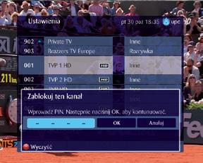 Widok jednego kanału 1. Aby przejść do widoku jednego kanału w Przewodniku TV naciśnij przycisk ZIELONY a następnie z listy wybierz Widok jednego kanału. 2.