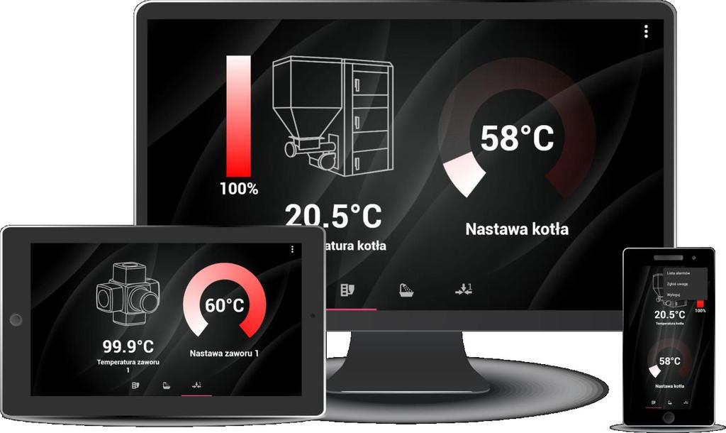 HT-tronic Connect HT-tronic Rooms HT-tronic Rooms PANEL ZDALNEGO STEROWANIA Z TERMOSTATEM POKOJOWYM Urządzenie pełni funkcję panelu zdalnego, umożliwiając zarządzanie temperaturą kotła, CWU, bufora