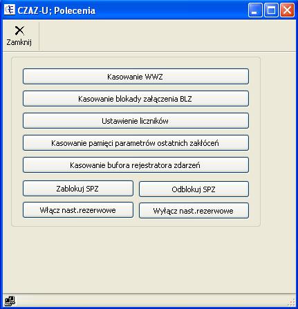 Opcja Testy Aplikacja umożliwia użytkownikowi testowanie obsługiwanych urządzeń w postaci testów wejść i wyjść dwustanowych oraz istnieje możliwość wyeksportowania pliku serwisowego do