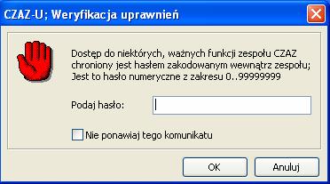 Testowanie wejść polega na podglądzie stanu pobudzenia wejść dwustanowych i pobudzaniu poprzez podanie napięcia pomocniczego na odpowiednie zaciski zespołu.