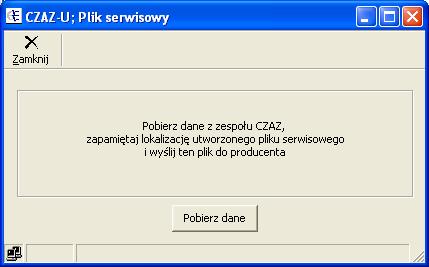 Opcja Serwis generuje zakodowany plik, który po przesłaniu do producenta umożliwia odzyskanie hasła dostępu do