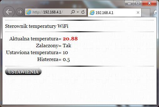 5 stopnia na czerwono zaznaczy się jak temperatura przekroczy 21 stopni a na niebiesko jak spadnie poniżej 19 stopni.