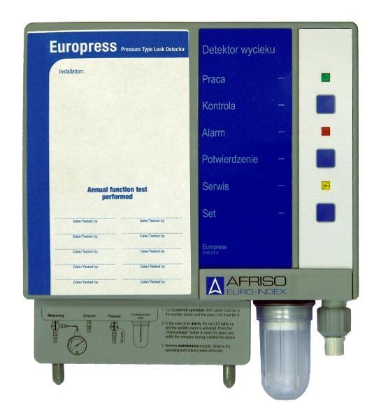 Nadciśnieniowy detektor wycieku EUROPRESS (metoda sucha) KARTA KATALOGOWA 1 S t r o n a 05.2015 Rys. 1: Nadciśnieniowy detektor wycieku EUROPRESS 1.