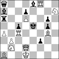 - nr 1151 (USA Gwiazda czarnego króla w miniaturze. 1...Kc6 a 2.Hb5# A 1.Ga5? tempo 1...Kc6 a 2.Hb5# A 1...Kc6 b 2.Hd8# B 1...K:e8 c/ke6 d/! 1.Gb4? tempo 1...Kc6 a 2.Hb5# A 1...K:e8 c 2.He7# C 1.