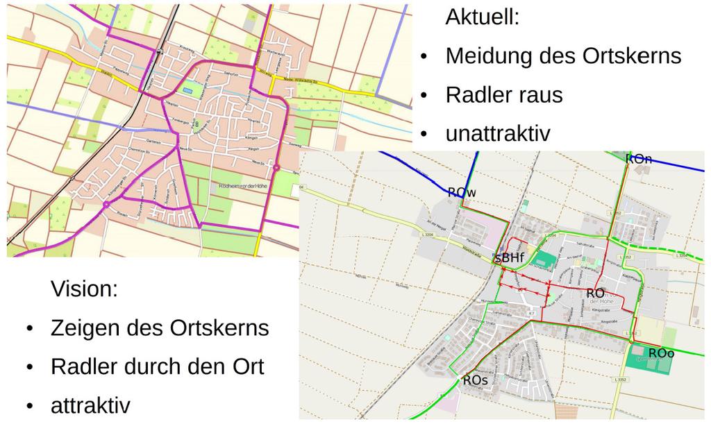 Rodheim Aktualnie: omijanie centrum wyrzucanie rowerzystów na zewnątrz