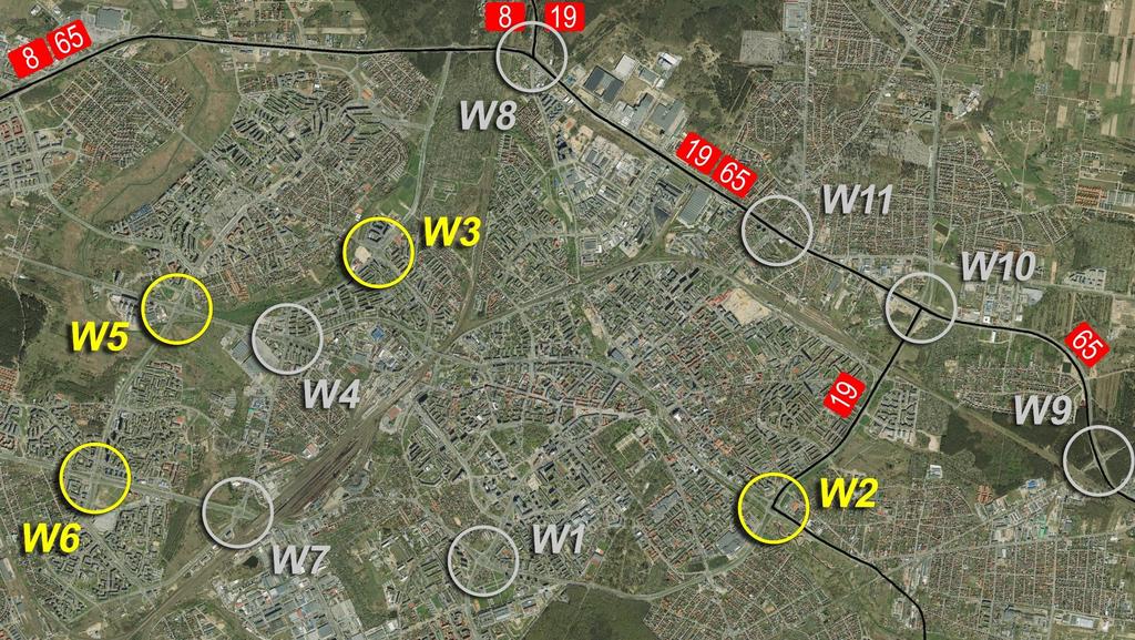 3. Poziom hałasu w otoczeniu 3 typów skrzyżowań Skrzyżowania wytypowane do badań - Białystok R1 S3 S1 S2 + ronda
