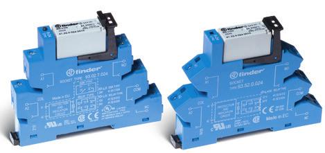 SERIA SERIA Przekaźnikowy moduł sprzęgający - 1Z lub 1P 16 A i 2Z lub 2P 8 A EMR Przekaźnikowy moduł sprzęgający, szerokość 14 mm..01 i.11-1 zestyk przełączny 16 A.52 i.62-2 zestyki przełączne 8 A.