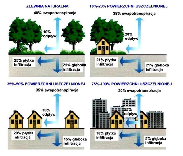 Zmiany parametrów zlewni