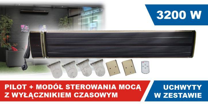 PROMIENNIK RAI 32 B moc: 3,2 kw napięcie: 230 V/50 Hz prąd zmianowy: 13,9 A ogrzewana powierzchnia: do 35 m²