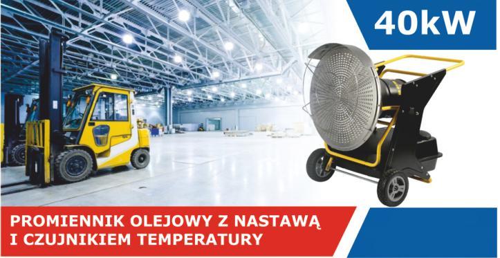 340x575x635 (mm) 1520,33+VAT PROMIENNIK ROH 40 moc: 40 kw napięcie: 230 V/ 50 Hz zużycie paliwa 3,2 kg/h pojemność