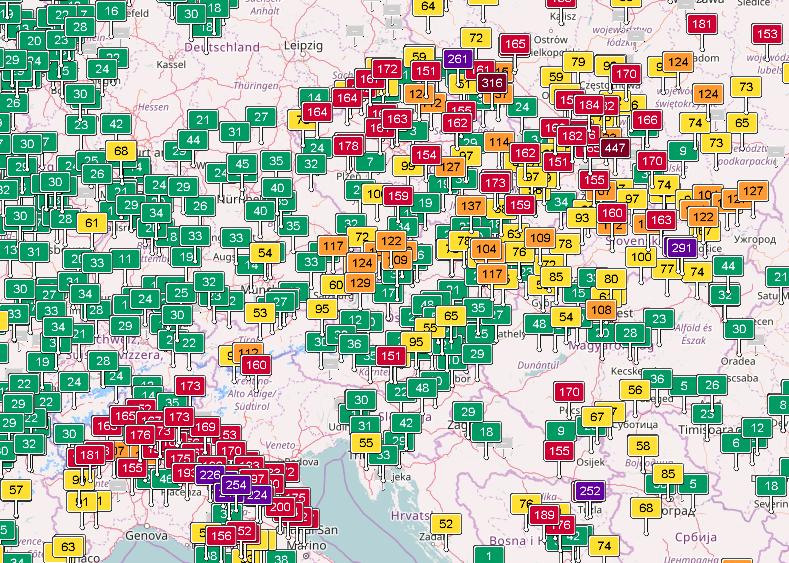 Smog występuje