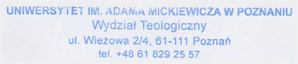 UNIWER~ffl ET IM..\OAl\11>-\ 1Y11CK!EWICZA W POZNANIU t!lj ks. dr hab.