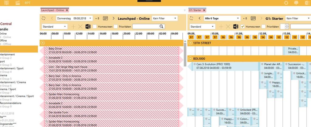 Recomendation Planung / CreateCtrl Duration: January 2017 - present Specification: Internal application for management of recommendations for TV stations. - adding and editing new transmissions.