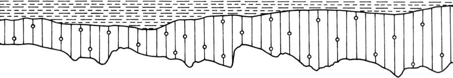 Ryc. 4. Przekrój sejsmoakustyczny przez dno Zatoki Koszaliñskiej (Kaszubowski, 1989) Fig. 4. Seismoacoustic cross-section across of the Koszalin Gulf bottom (Kaszubowski, 1989) Gdañskiego wynosi oko³o 20 m.