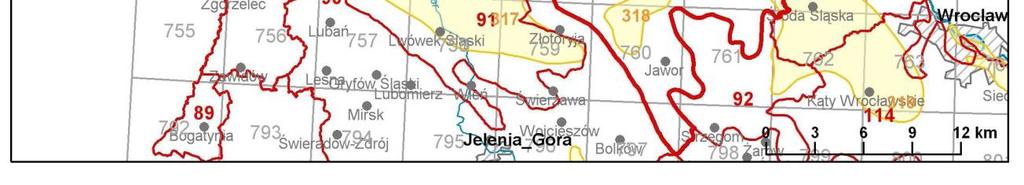 p.m. Do Bobru uchodzi w północnej części Żagania na wysokości 92,9 m n.p.m. Całkowita długość rzeki wynosi 71,9 km z czego około 25 km w rejonie gminy Iłowa.