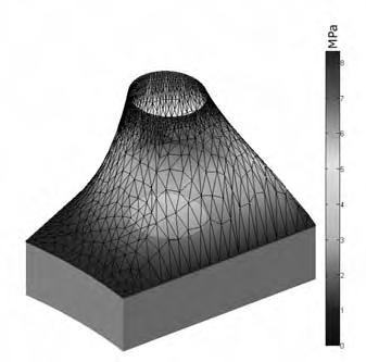 the bearing pad surface, determined with FEM Rys. 4.