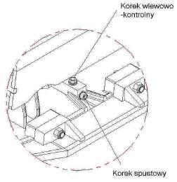 14) po czym zlewamy zużyty olej. Następnie zakręcamy korek spustowy i odkręcamy korek wlewowy. Silnik zalewamy olejem do poziomu korka przy poziomo ustawionym silniku (patrz rys.). Zalecany olej HONDA 4 stroke oil 10W/30 w ilości ok.