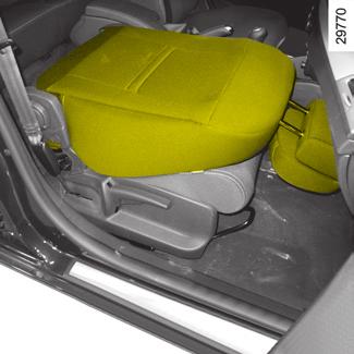 Przednie fotele regulowane ręcznie (2/2) 5 6 Regulacja kształtu oparcia fotela kierowcy na wysokości bioder: Opuścić dźwignię 5, aby wzmocnić podparcie a unieść ją, aby zmniejszyć je.