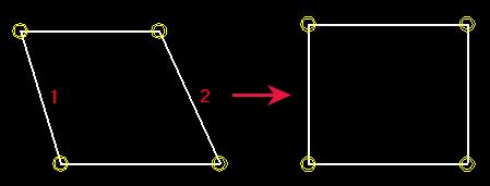 Dodawanie ograniczenia pionowego Ograniczenia pionowe umożliwiają wymuszenie w naszkicowanym profilu linii równoległej do lokalnej osi y.