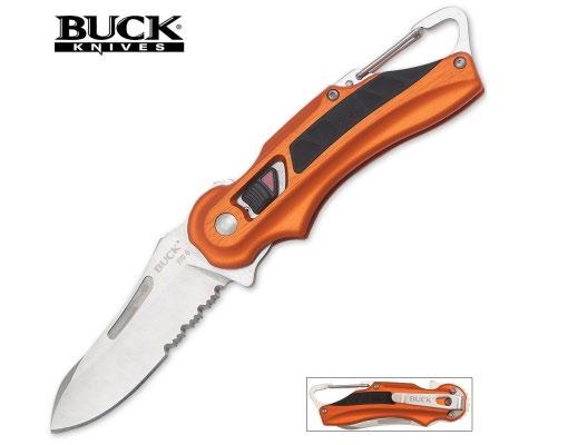 Nóż ratowniczy składany zawieszany pomarańczowy BUCK Flash Point nr kat. 3561 Nóż BUCK 770 Flash Point, ostrze proste lub ząbkowane.
