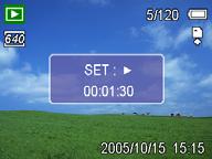 Aby uzyskać podgląd różnych części powiększanego obrazu, można użyć przycisku strzałek. 3.9.1.3 Odtwarzanie klipów filmowych 1. Ustaw aparat na tryb Playback (Odtwarzanie). Sprawdź część 3.