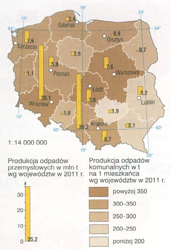 Dużym problemem znacznych skupisk ludności są produkowane śmieci.