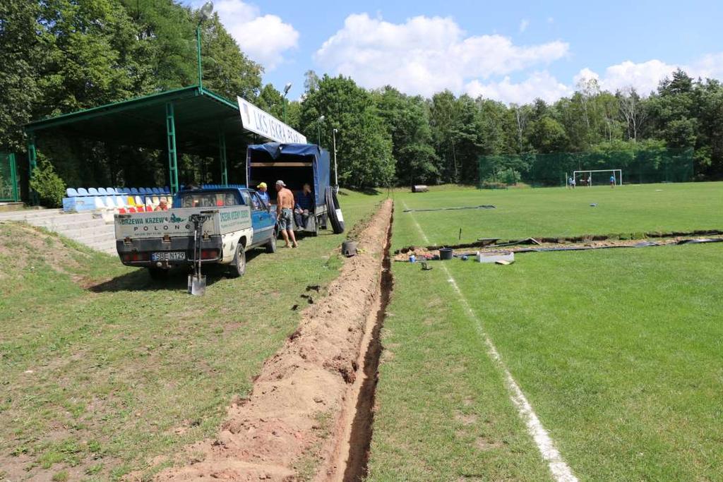 Na stadionie w Psarach zamontowano system