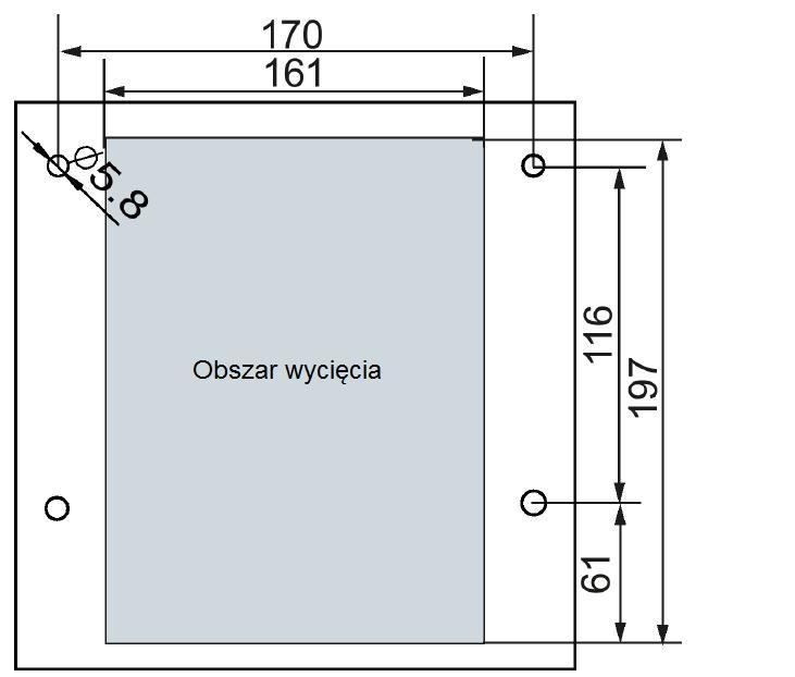 Montaż mechaniczny Montaż z chłodzeniem konwekcyjnym (rozmiary obudowy B - E) 34 Montaż z chłodzeniem konwekcyjnym