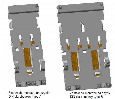 Wyposażenie opcjonalne i części zamienne Wyposażenie opcjonalne B112 Zestawy do montażu na szynie DIN Zestawy do montażu na szynie DIN (tylko dla obudów A i B) Nr katalogowe: 6SL3261-1BA00-0AA0 (dla