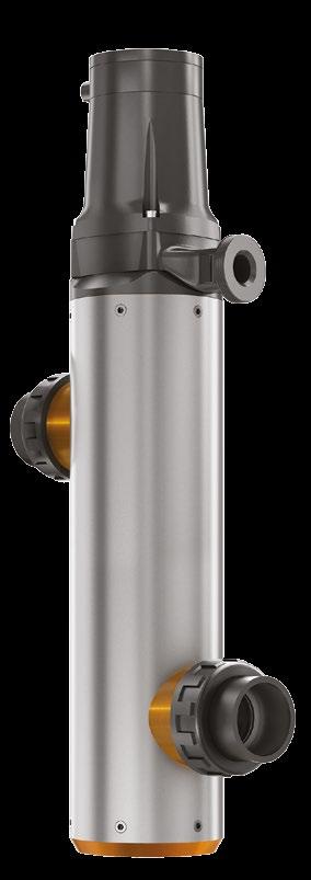 Wersja wymienników EVO EQ wyposażona jest w automatyczną pompę zintegrowaną z płaszczem wymiennika, sterownik oraz czujniki temperatury wody w basenie.