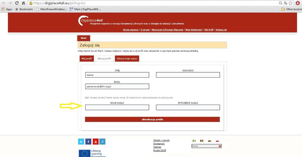 Rysunek 7: Panel odzyskiwania hasła z zaznaczeniem przycisku Przywróć hasło 3.