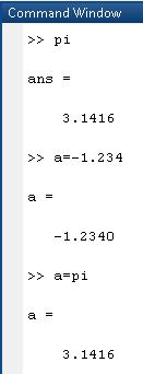 Ćwiczenie 2. Obliczenia arytmetyczne w programie komputerowym Matlab 15 powtórzyć wpisując polecenie a=pi.
