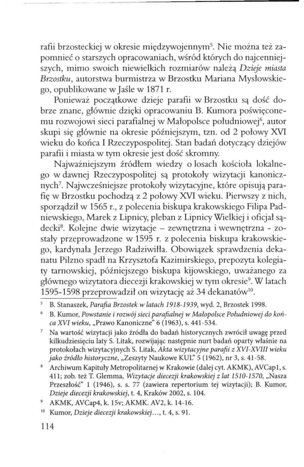 rafii brzosteckiej w okresie mi ęd zywojennym 5.
