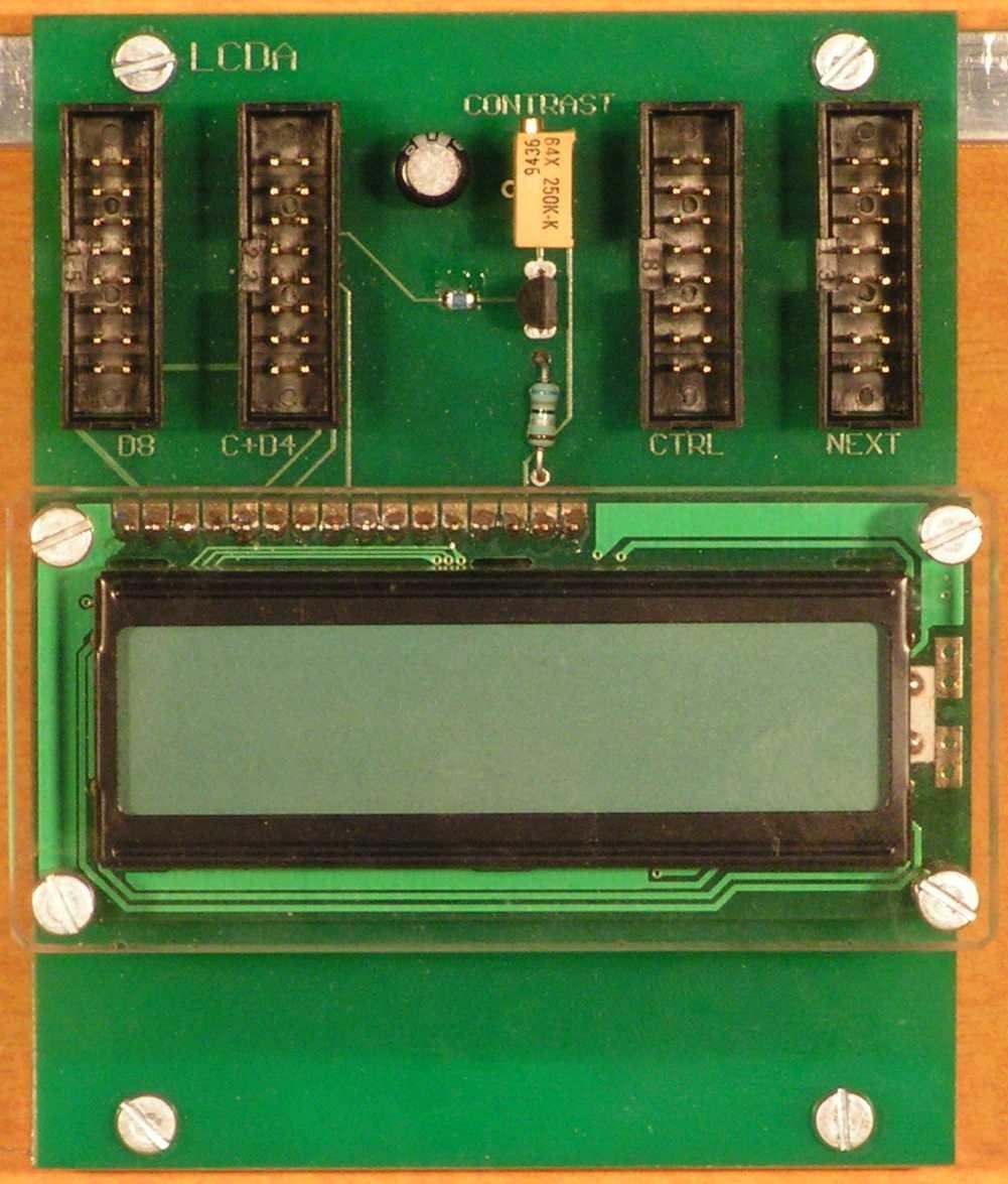 41 18x_LCDA Opis ogólny Moduł zawiera interfejs dla standardowego wyświetlacza alfanumerycznego LCD wyposażonego w układ sterownika zgodny z HD44780, z możliwością sterowania podświetlaniem