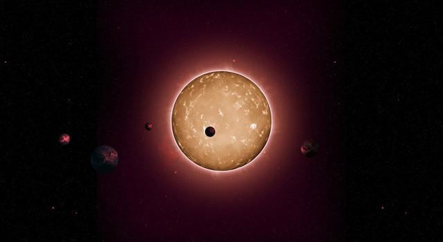 (WIZJA ARTYSTYCZNA) Układ Kepler 444 z 5 planetami rozmiarów <Ziemi.
