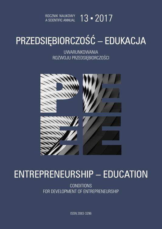 PRZEDSIĘBIORCZOŚĆ - EDUKACJA rocznik naukowy ENTREPRENEURSHIP -