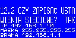 oraz zatwierdza klawiszem Wartości wprowadza się wraz z nieznaczącymi zerami, np.