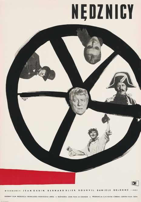42 Nędznicy, 1959, plakat do filmu, reż. Jean-Paul Le Chanois, offset, 84,5 58,5 cm, wyd.