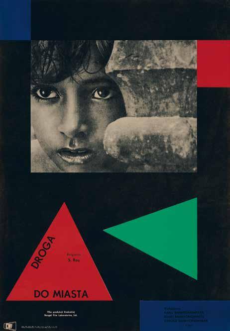 18 Droga do miasta, 1957, plakat do filmu, reż. Satyajit Ray, rotograwiura, 84,5 58,5 cm, wyd.