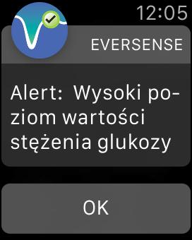 Aby uzyskać dostęp do dodatkowych funkcji, należy dotknąć ikony Eversense XL na ekranie HOME urządzenia Apple Watch w celu otworzenia aplikacji Eversense XL.