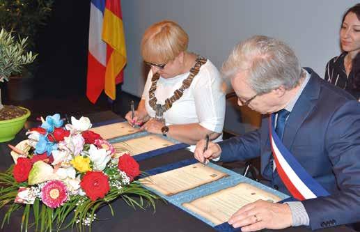 Mazurek gratulowała burmistrzom jubileuszu 50-lecia współpracy partnerskiej miasta Ermont z miastami: Lampertheim (Niemcy) i Maldegem (Belgia), a także kilkudziesięcioletniej z m. Adria (Włochy).