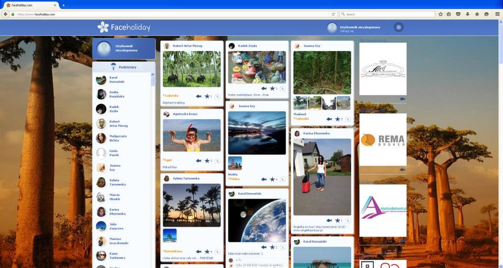 Lifestyle Faceholiday.com Portal podróżniczo-społecznościowy.