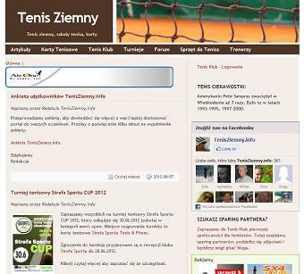 Active Tenisziemny.info Informacje na temat kortów tenisowych i hal tenisowych.